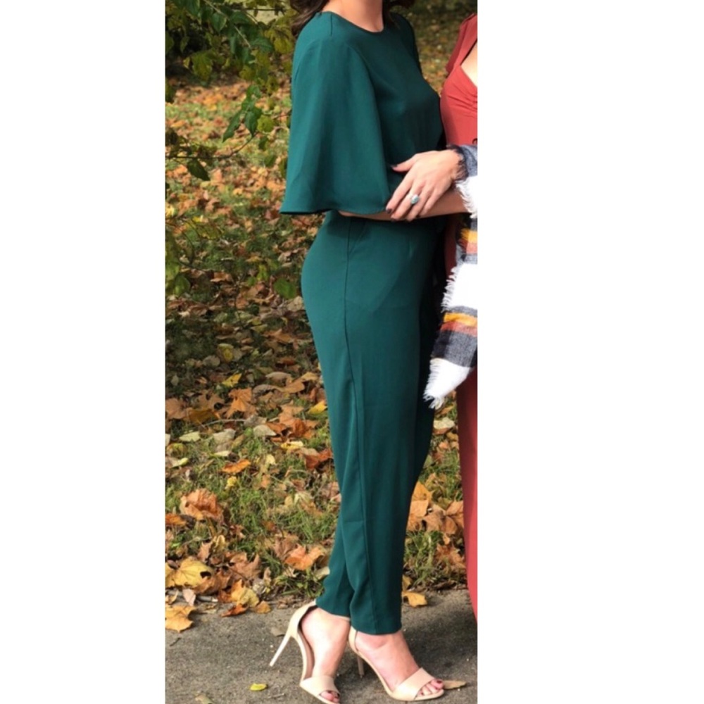 Open Back Flutter Sleeve Jumpsuit